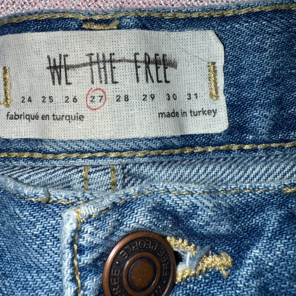 ✨ Free People We The Free Boyfriend Jeans | Aztec Side Panel | Sz 27 - Picture 11 of 15
